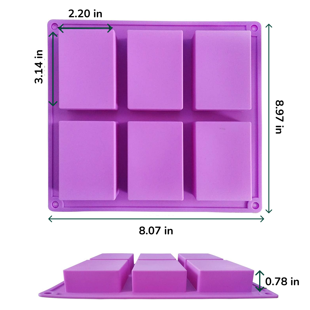 Rectangle Silicone Soap Mold