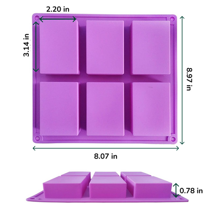 Rectangle Silicone Soap Mold