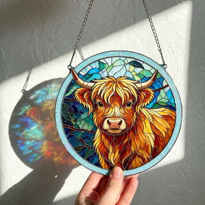 Highland Cow Puzzle Suncatcher Kit