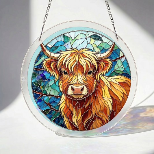Highland Cow Puzzle Suncatcher Kit