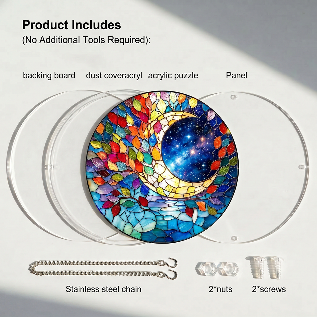 Moon Puzzle Suncatcher Kit