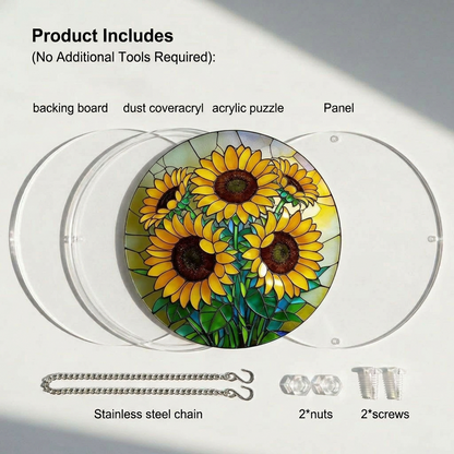 Sunflowers Puzzle Suncatcher Kit