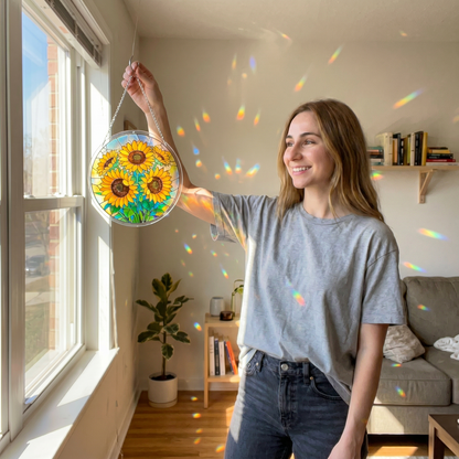Sunflowers Puzzle Suncatcher Kit